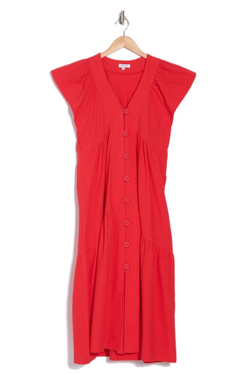 Area Stars Bea Button Front Dress In Red