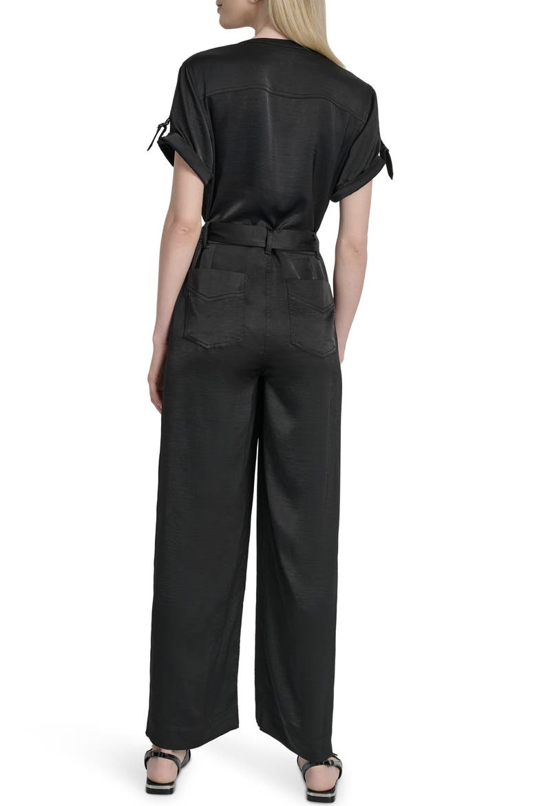 Twill Utility Jumpsuit, Alternate, color, BLACK