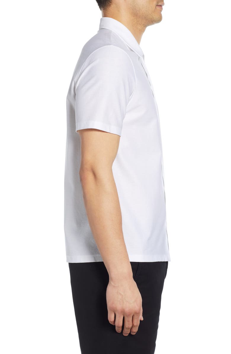 Theory Isak Short Sleeve Button Up Knit Shirt, Alternate, color, 