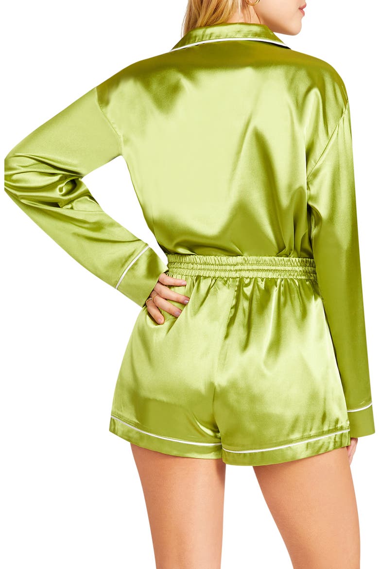 BB Dakota Night Out Satin Lounge Shorts, Alternate, color, KIWI