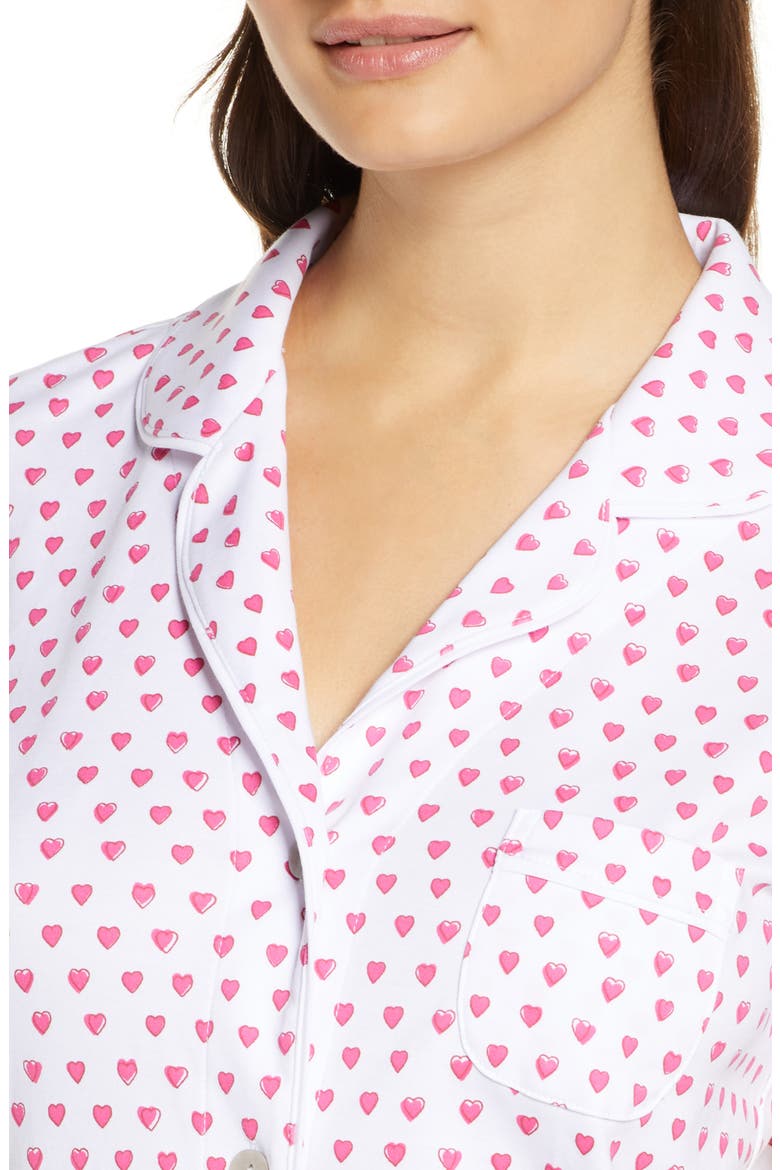 Heart Short Pajamas, Alternate, color, PINK