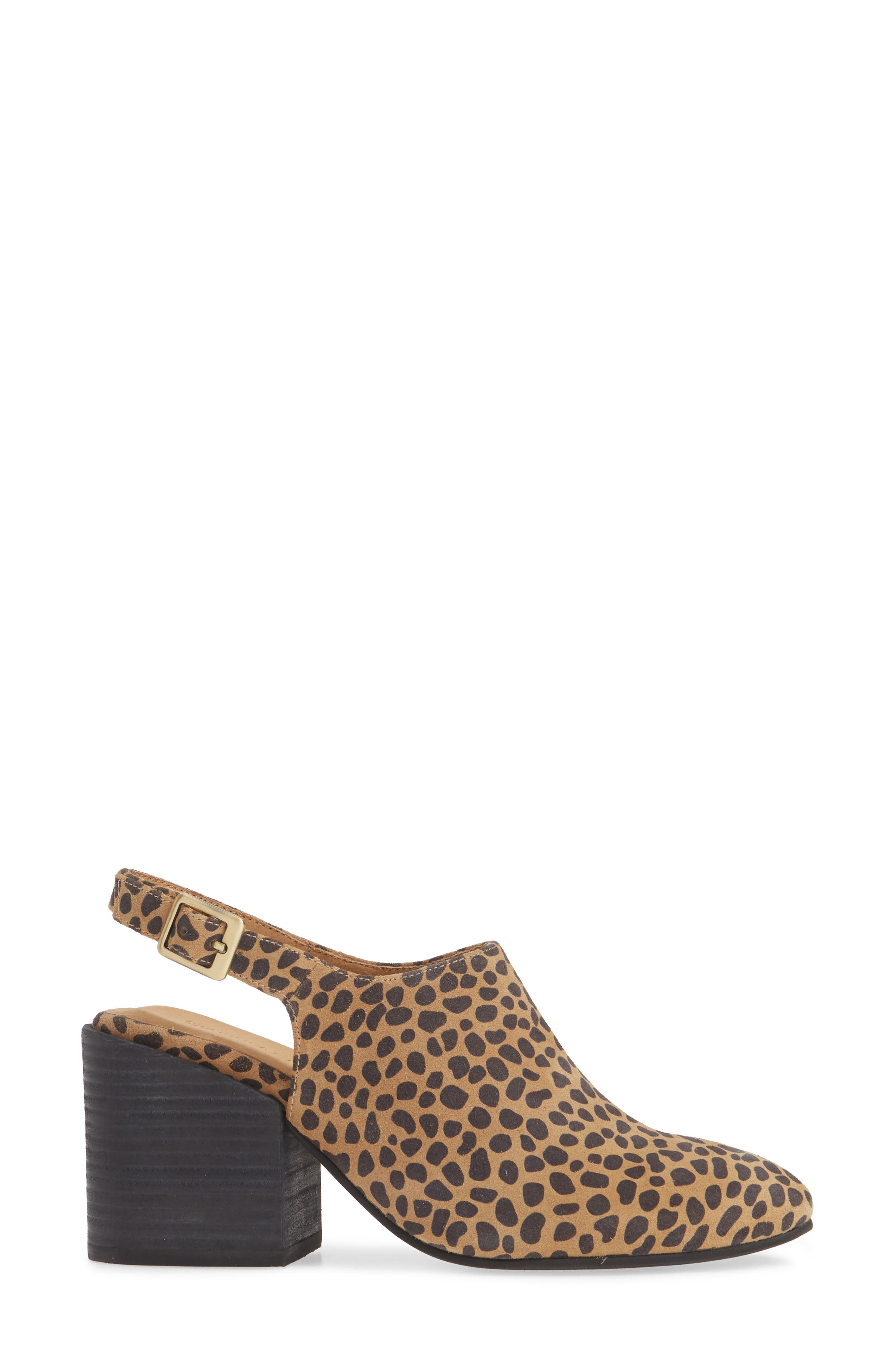 Chocolat Blu Jenna Leopard Print Slingback Mule, Alternate, color, 