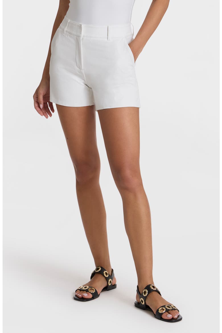 Faux Leather Shorts, Main, color, WHITE