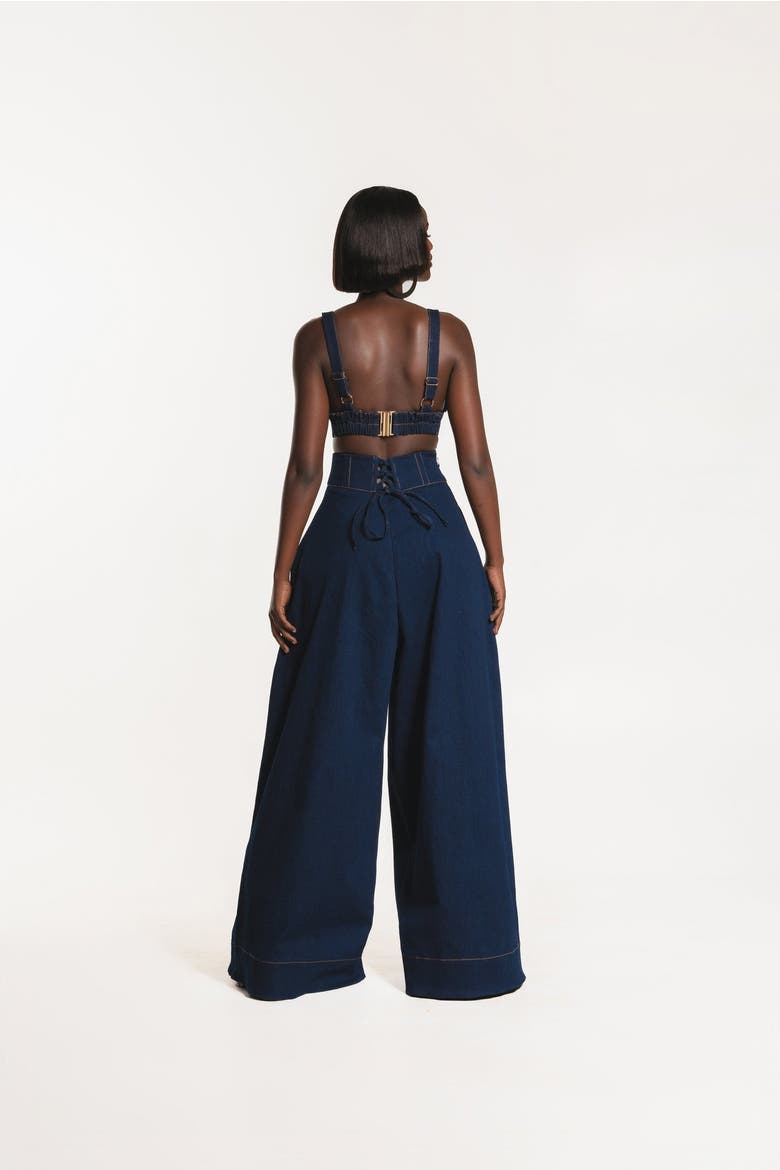 Denim Kiara Wide Leg Pants, Alternate, color, Denim Blue