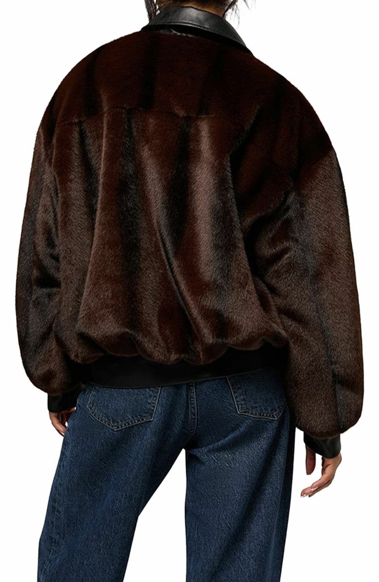 WeWoreWhat Faux Fur Bomber Jacket, Alternate, color,