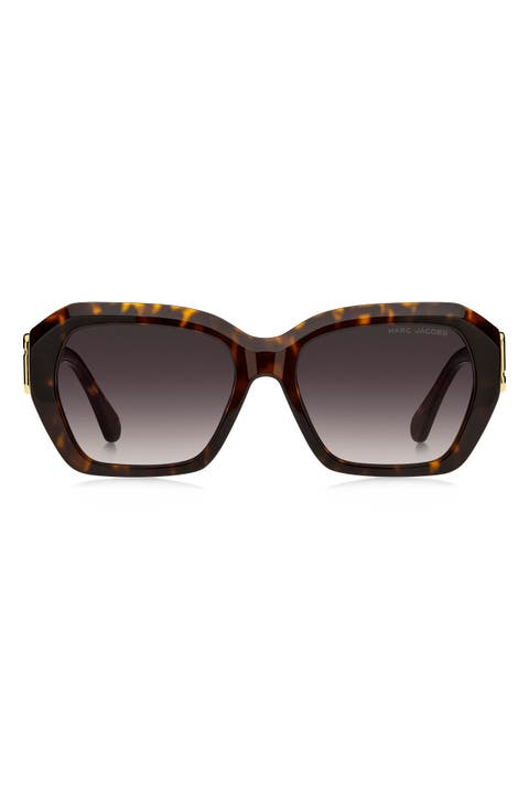 55mm Square Geomatric Sunglasses