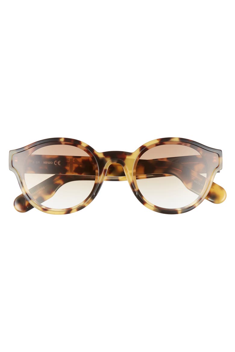 58mm International Fit Round Sunglasses, Alternate, color, BLONDE HAVANA/ GRADIENT BROWN