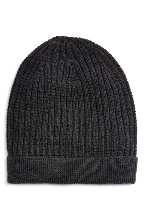 Ribbed Merino Wool Beanie
