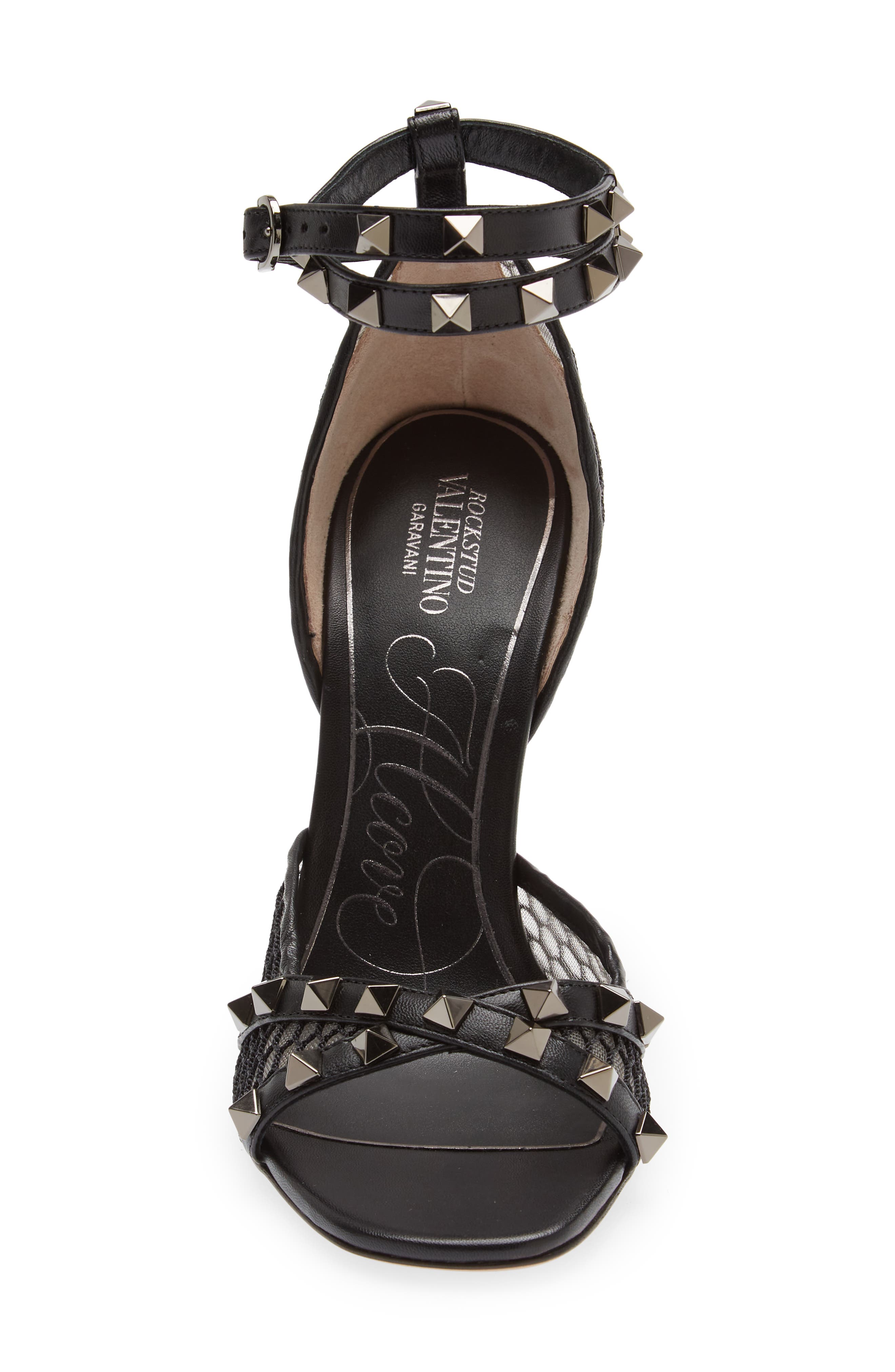 Valentino Garavani Alcove Fishnet Sandal, Alternate, color, 