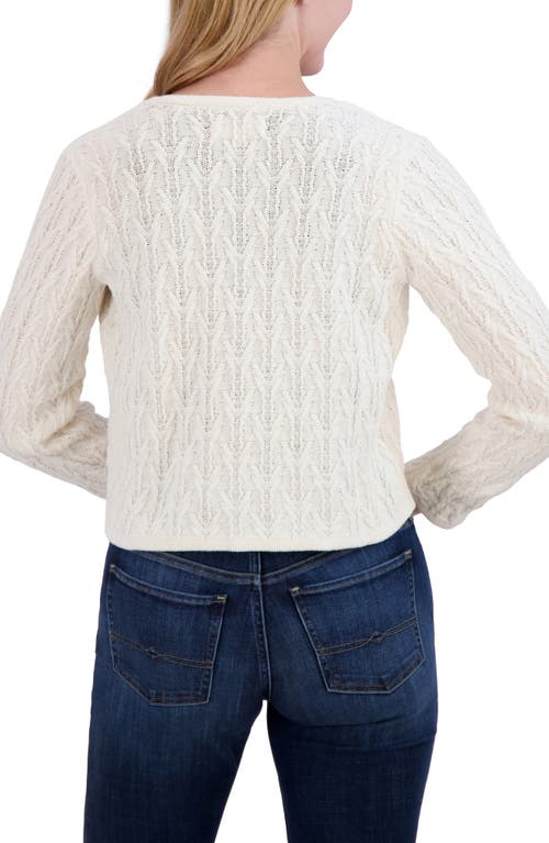 LUCKY BRAND LUCKY BRAND TIE FRONT OPEN STITCH CARDIGAN