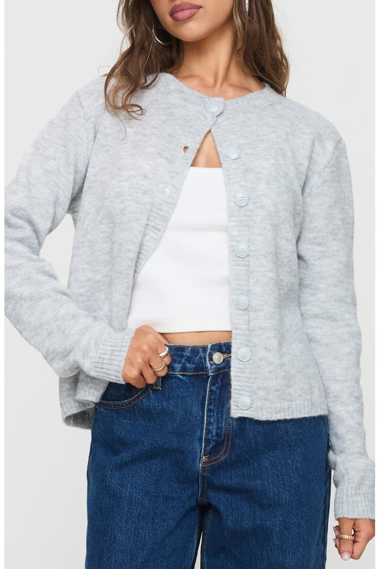 Denmark Crewneck Cardigan, Main, color, GREY