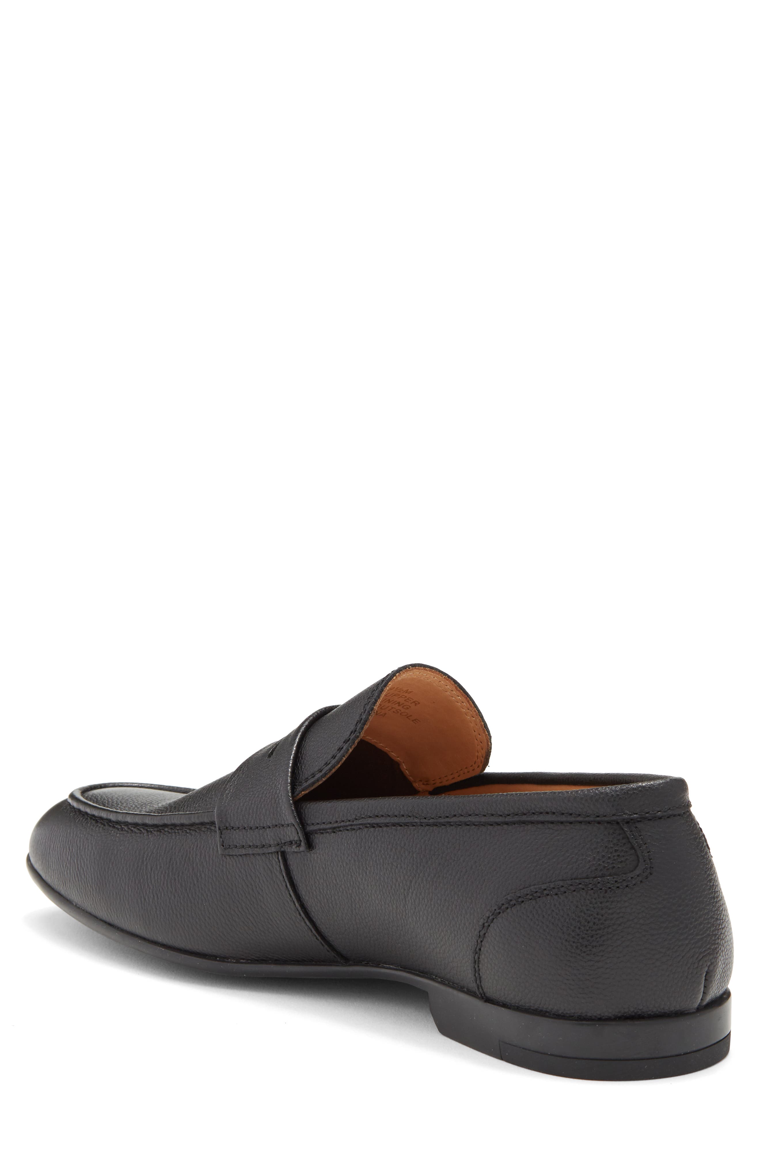 VITTORIO RUSSO Millar Penny Loafer, Alternate, color, Black Grain
