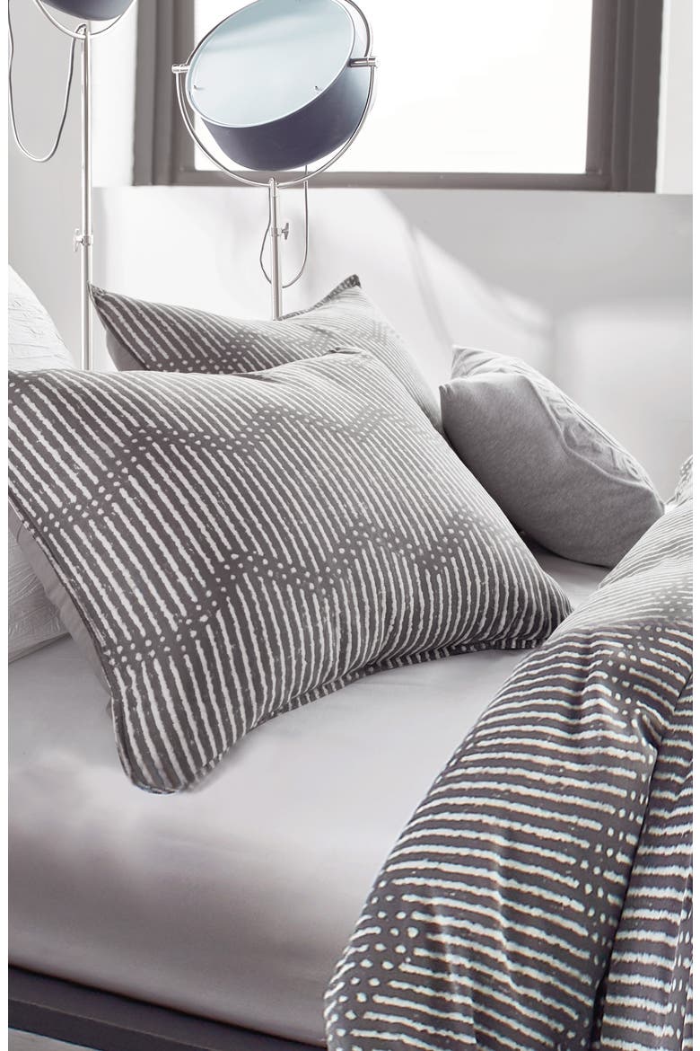 Dot Chevron Comforter & Sham Set, Alternate, color, CHARCOAL
