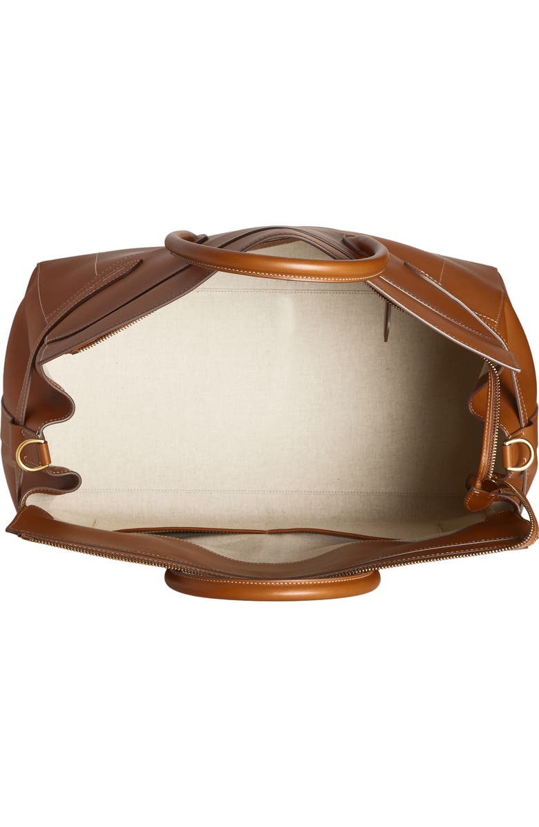 Ralph Lauren Purple Label Bedford Calfskin Leather Duffle Bag, Alternate, color, Gold