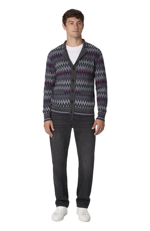 Zigzag Cardigan In Pure Wool