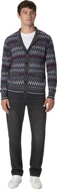 Missoni Zigzag Cardigan In Pure Wool