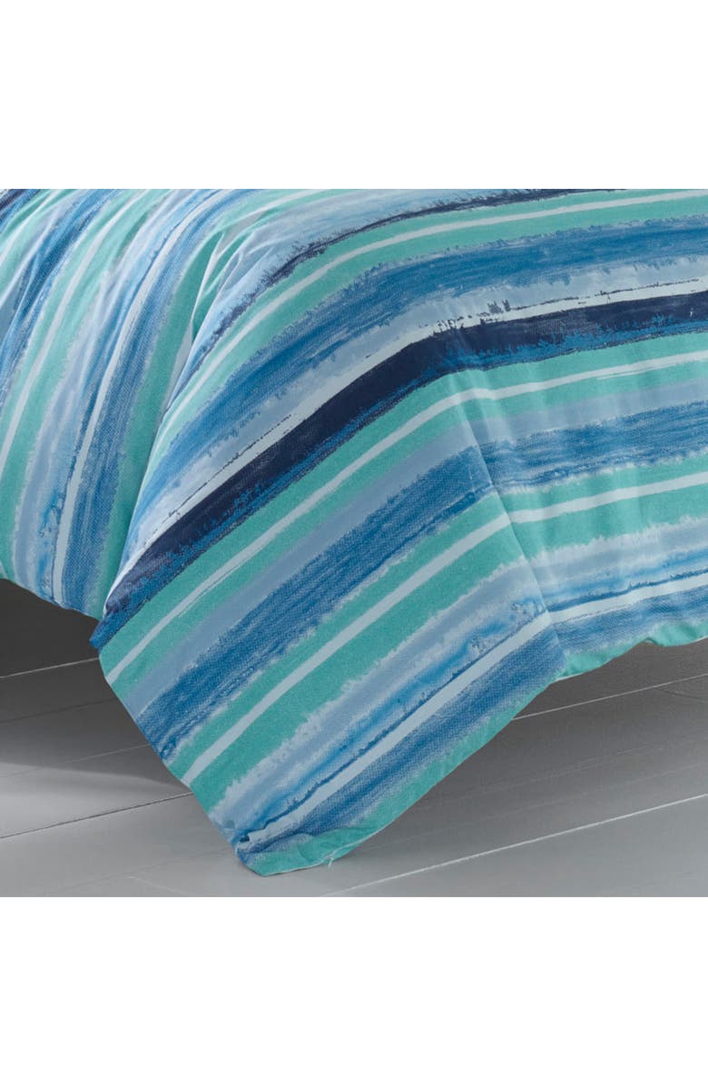 POPPY AND FRITZ Alex Cotton Comforter & Shams Set, Alternate, color, Turquoise/ Aqua