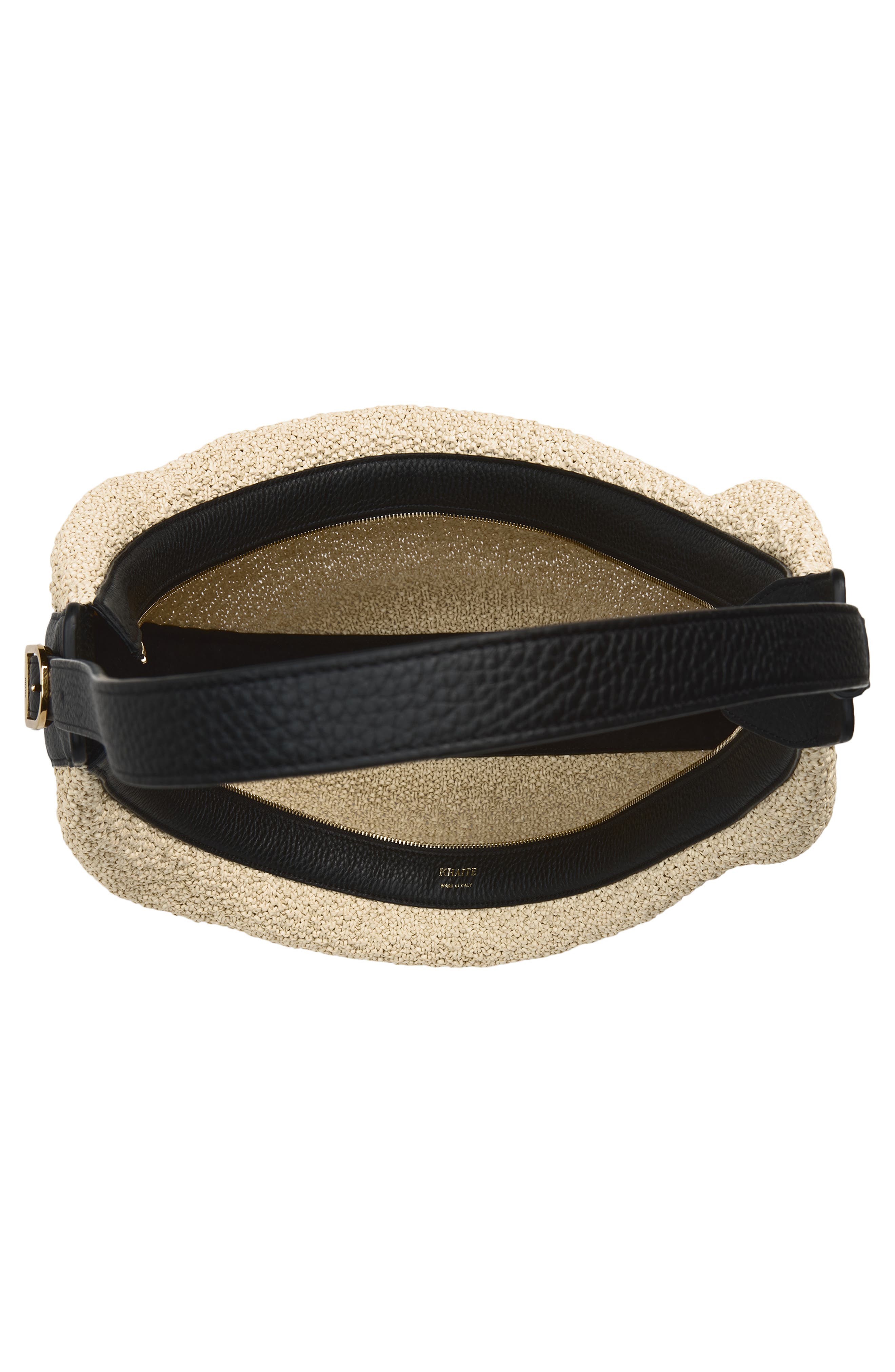Khaite Augustina Hobo Bag, Alternate, color, 367 Black / Natural