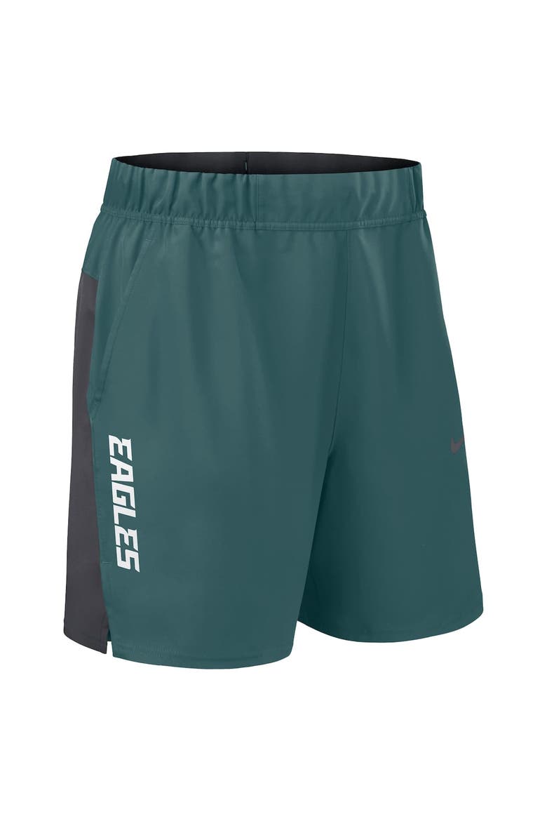 Men's Nike Midnight Green Philadelphia Eagles Woven Victory Performance Shorts, Alternate, color, Green