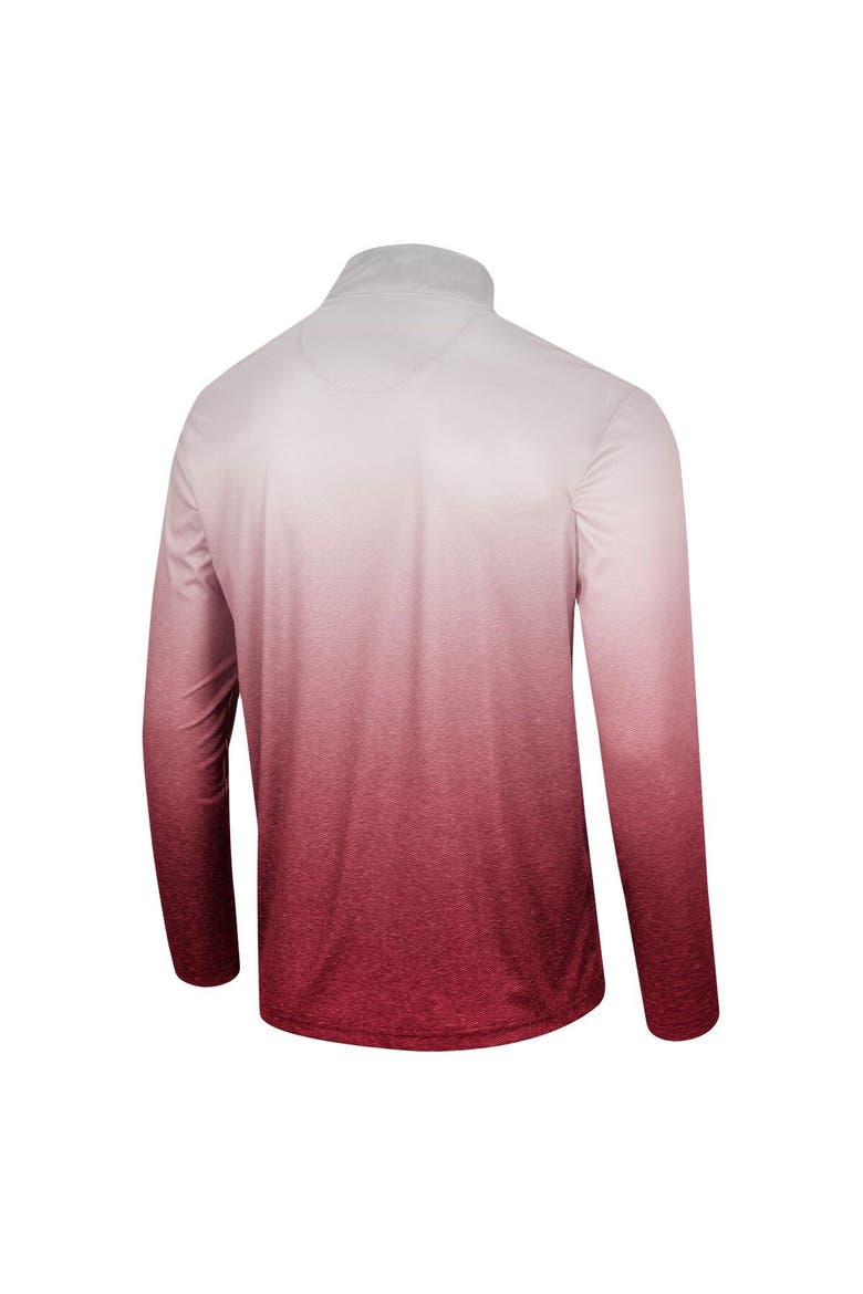 Men's Colosseum White/Crimson Washington State Cougars Laws of Physics Quarter-Zip Windshirt, Alternate, color, White