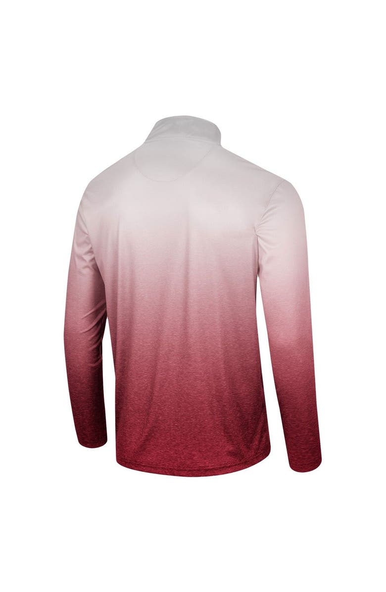 COLOSSEUM Men's Colosseum White/Crimson Washington State Cougars Laws of Physics Quarter-Zip Windshirt, Alternate, color, White