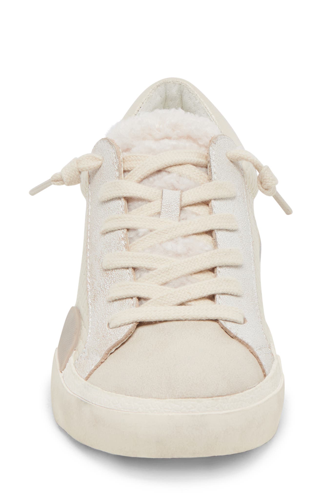 Zina Plush Sneaker, Alternate, color, OFF WHITE WOVEN