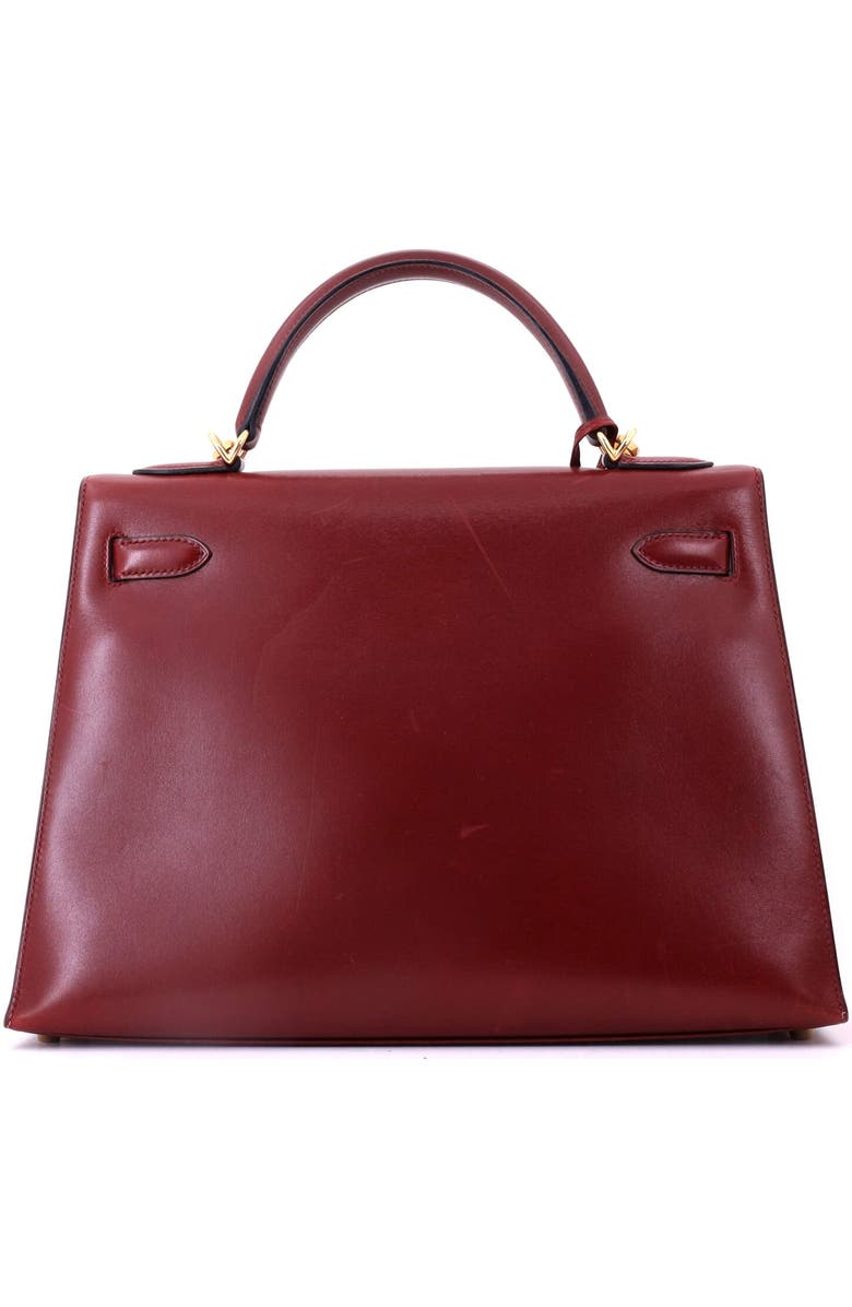 Pre-Owned Hermes Kelly Handbag Red Box Calf with Gold Hardware 32, Alternate, color, Rouge H