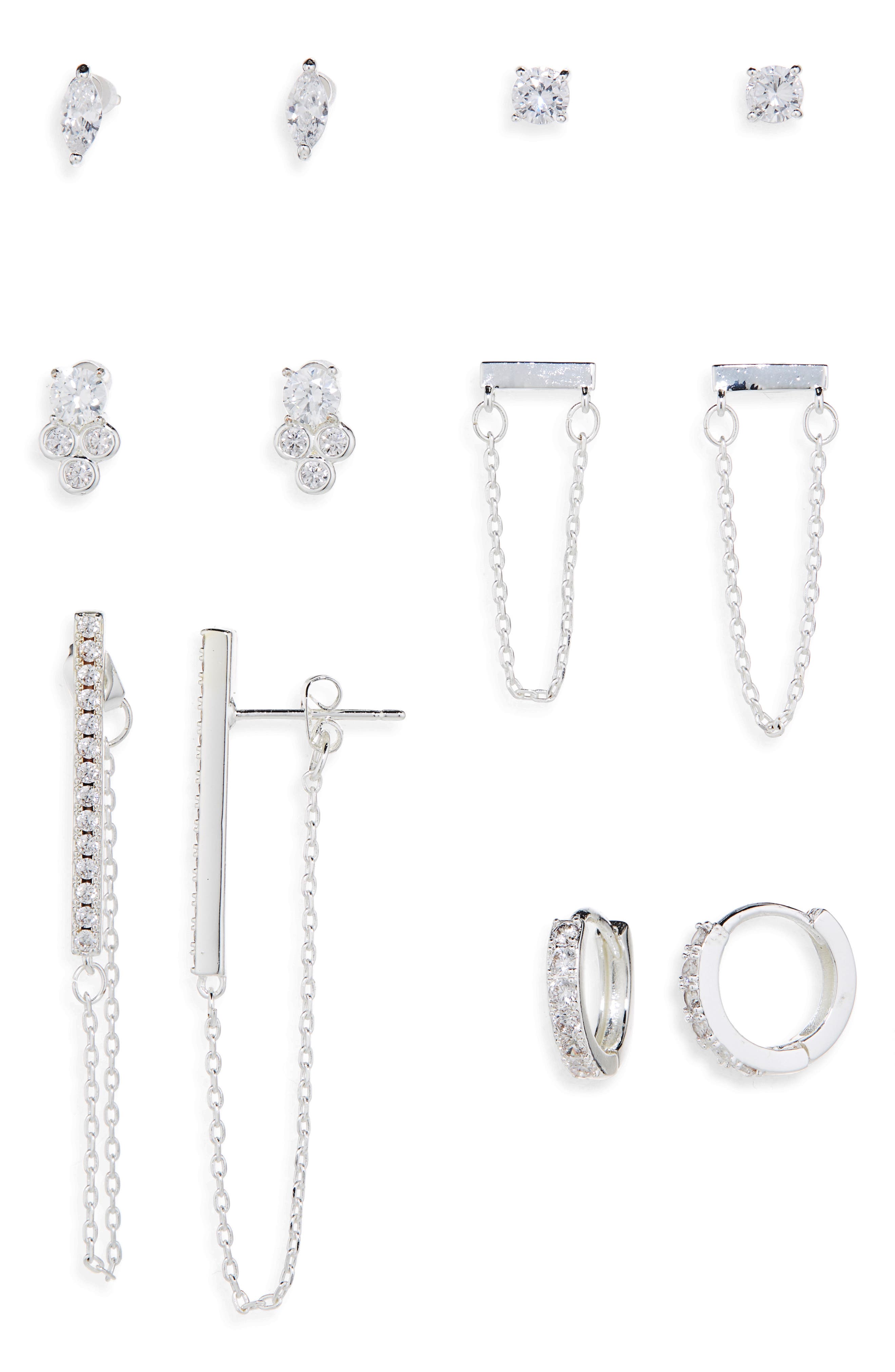 NORDSTROM RACK 6 Pairs Assorted Earrings