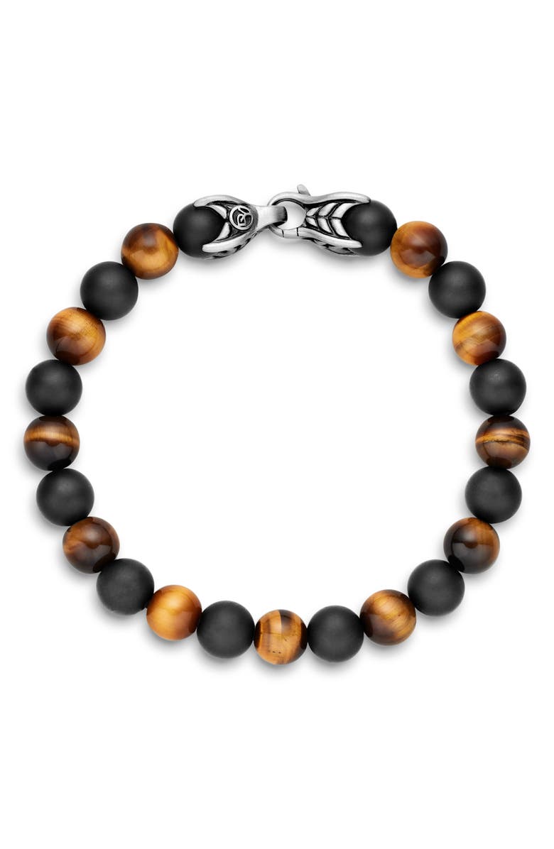 David Yurman Spiritual Beads Bracelet with Black Onyx and Tigers Eye, Alternate, color, Tigers Eye