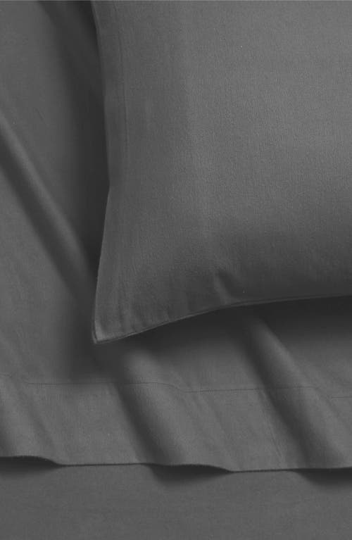 Azores Home Cotton Flannel Sheet Set In Gray