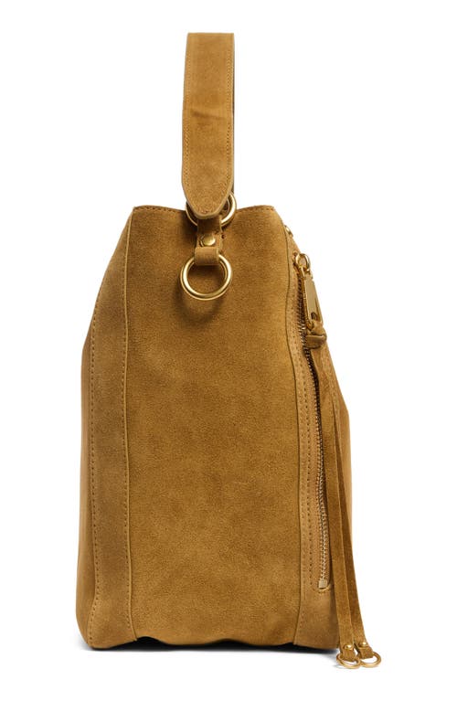 Rebecca Minkoff Mab Suede Hobo Bag In Honey