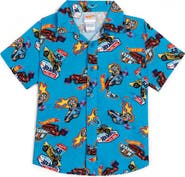 Hot Wheels Short Sleeve Button Down Shirt