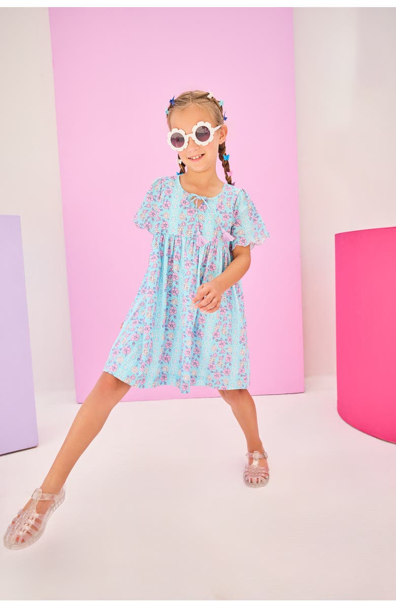 BISBY Kids' Riviera Dress, Alternate, color, Marguerite Floral Aqua