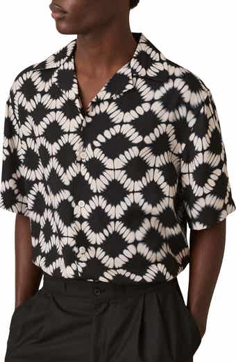 Reiss Makard Tie Dye Relaxed Fit Button-Up Shirt