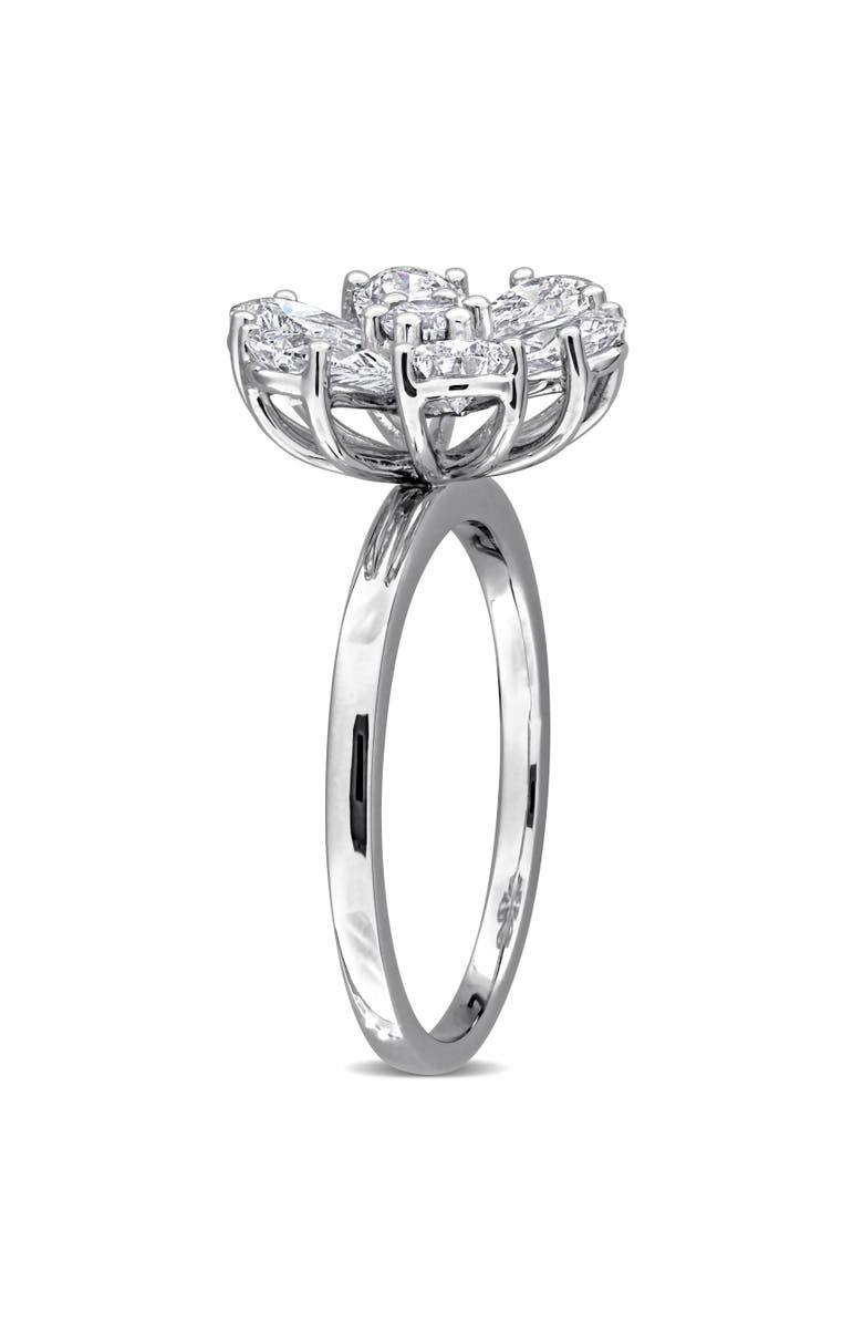 Julianna B. 2-1/10 CTW Lab-Grown Diamond Flower Ring 14k, Alternate, color, 