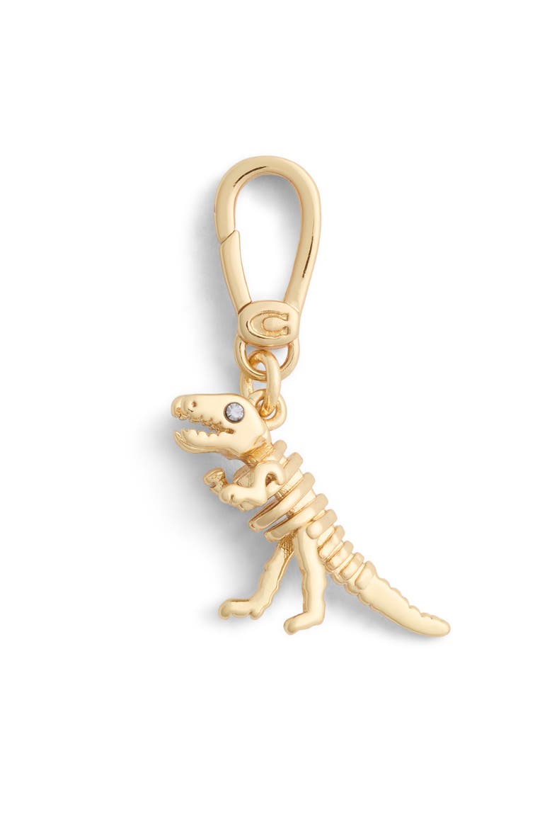 Rexy Skeleton Charm, Main, color, SHINY GOLD