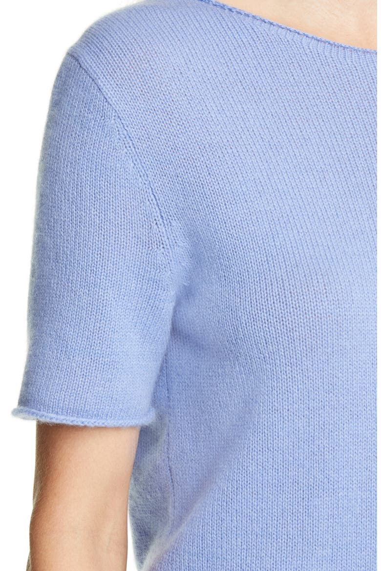 Tolleree Short Sleeve Cashmere Sweater, Alternate, color, PERIWINKLE
