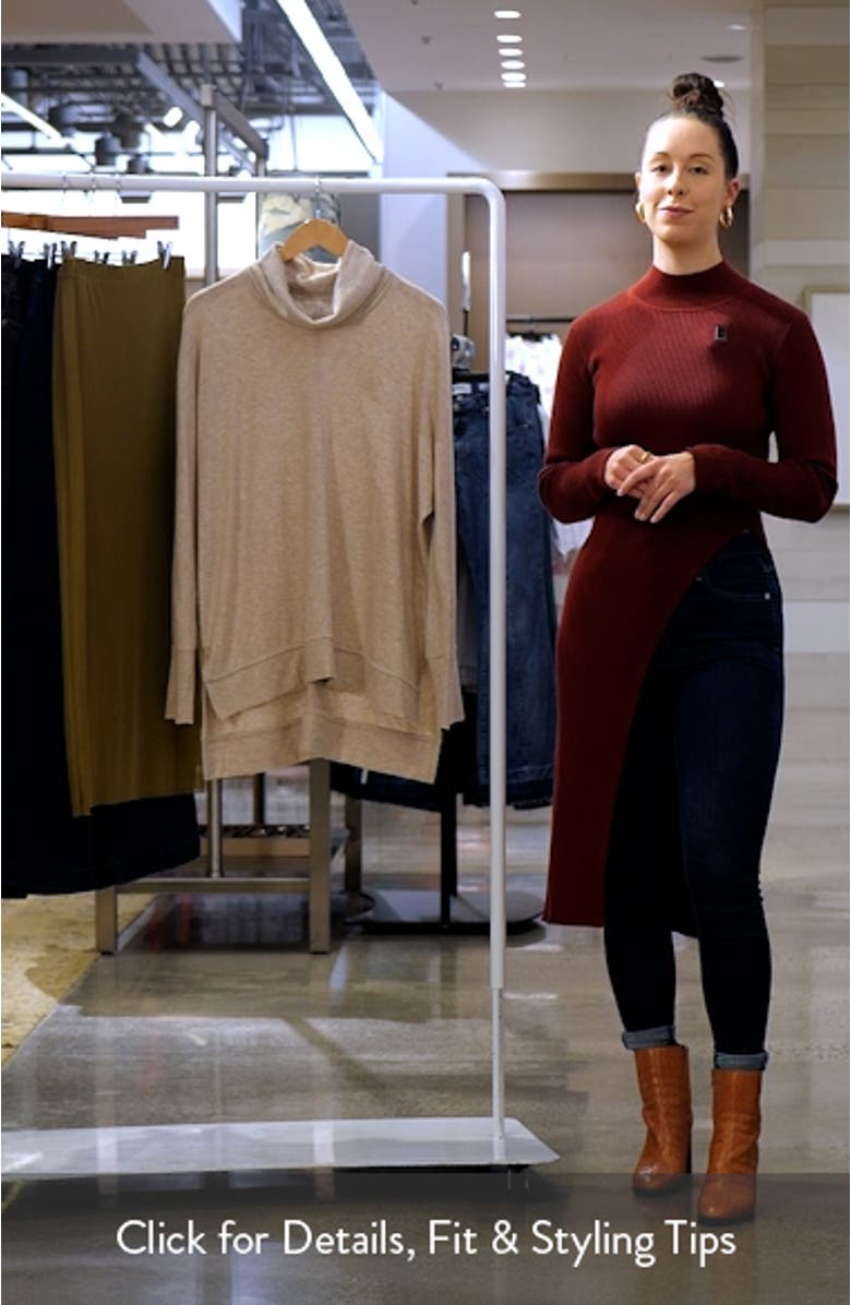 Cowl Neck Fleece Tunic Top, sales video thumbnail