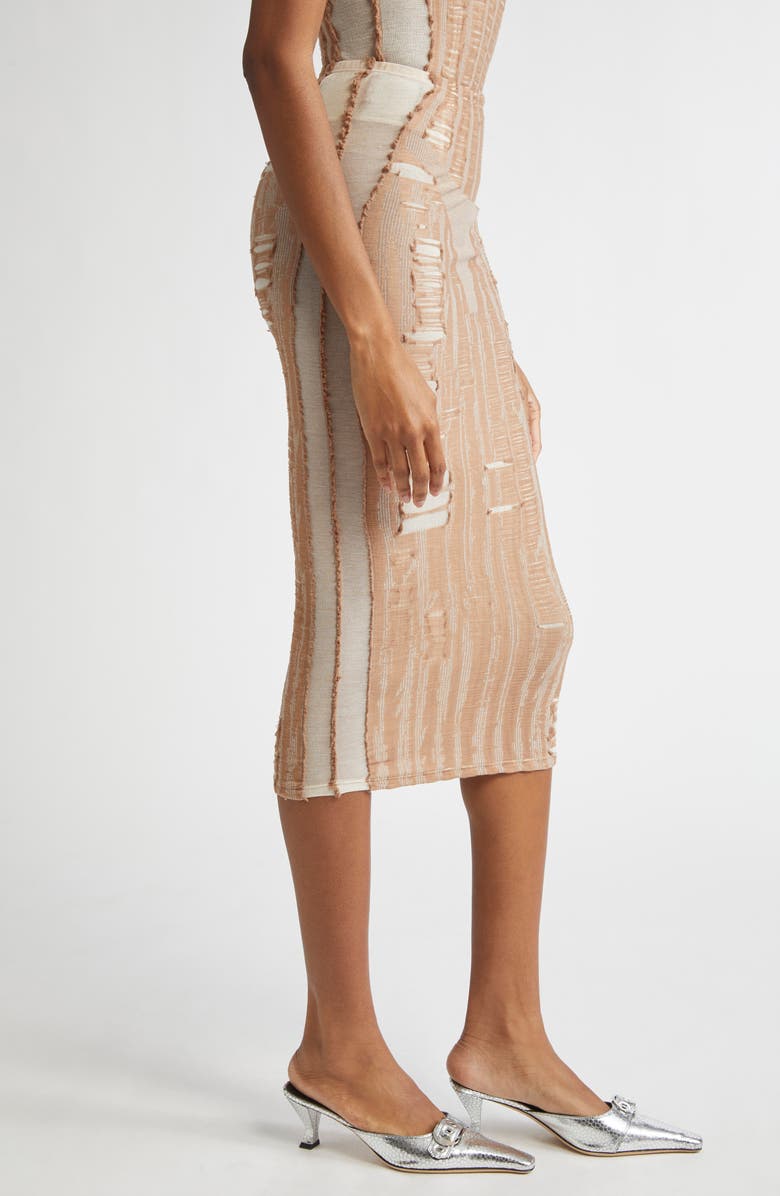 DIESEL<sup>®</sup> M-Calina Trompe l'Oeil Midi Skirt, Alternate, color, Beige