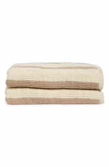 NORDSTROM RACK 2-Pack Reversible Stripe Bath Towel