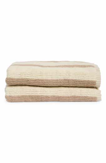 NORDSTROM RACK 2-Pack Reversible Stripe Bath Towel