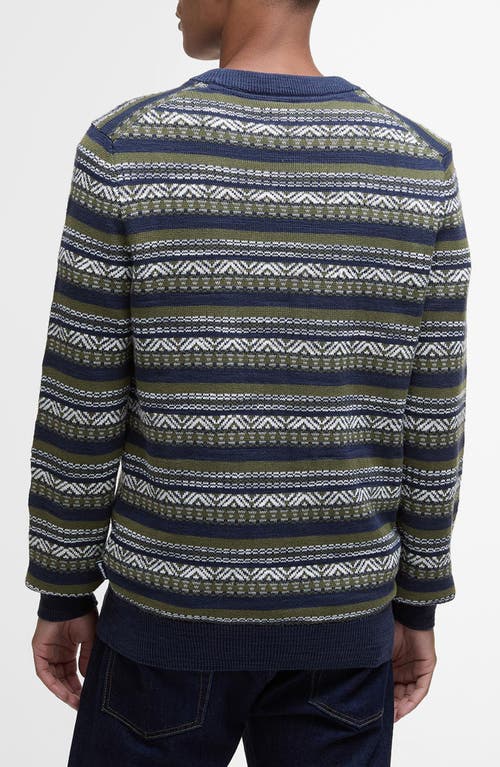 Barbour Topcliffe Patterned Knit Sweater In Blue