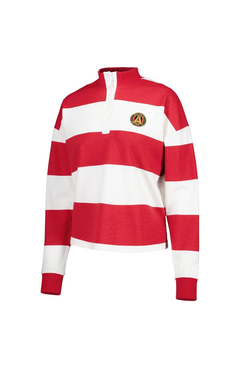 ANTIGUA Women's Antigua  White Atlanta United FC Radical Rugby Stripe Long Sleeve T-Shirt, Alternate, color, White