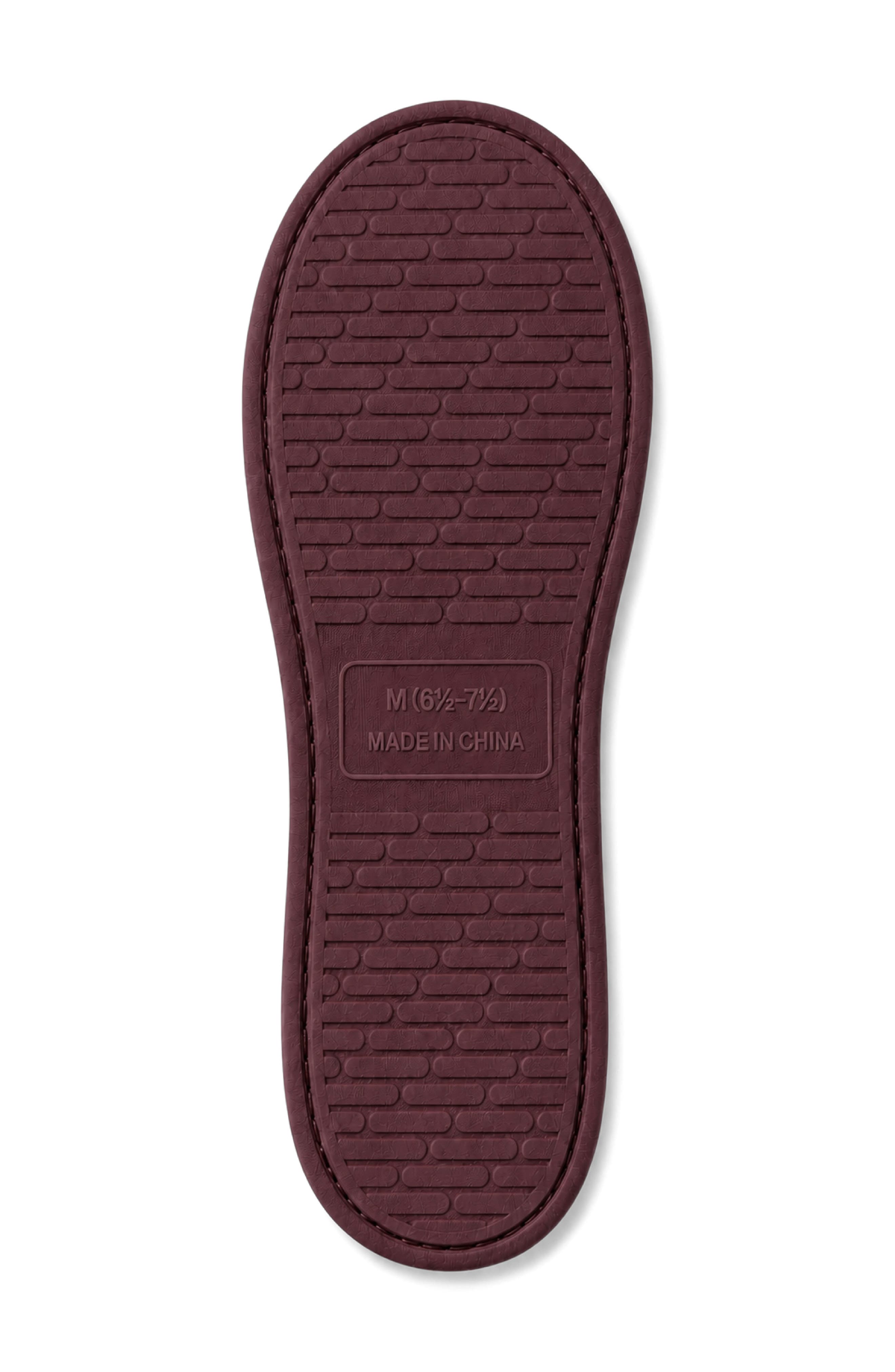 Butterfly Faux Fur Scuff Slipper, Alternate, color, OXBLOOD