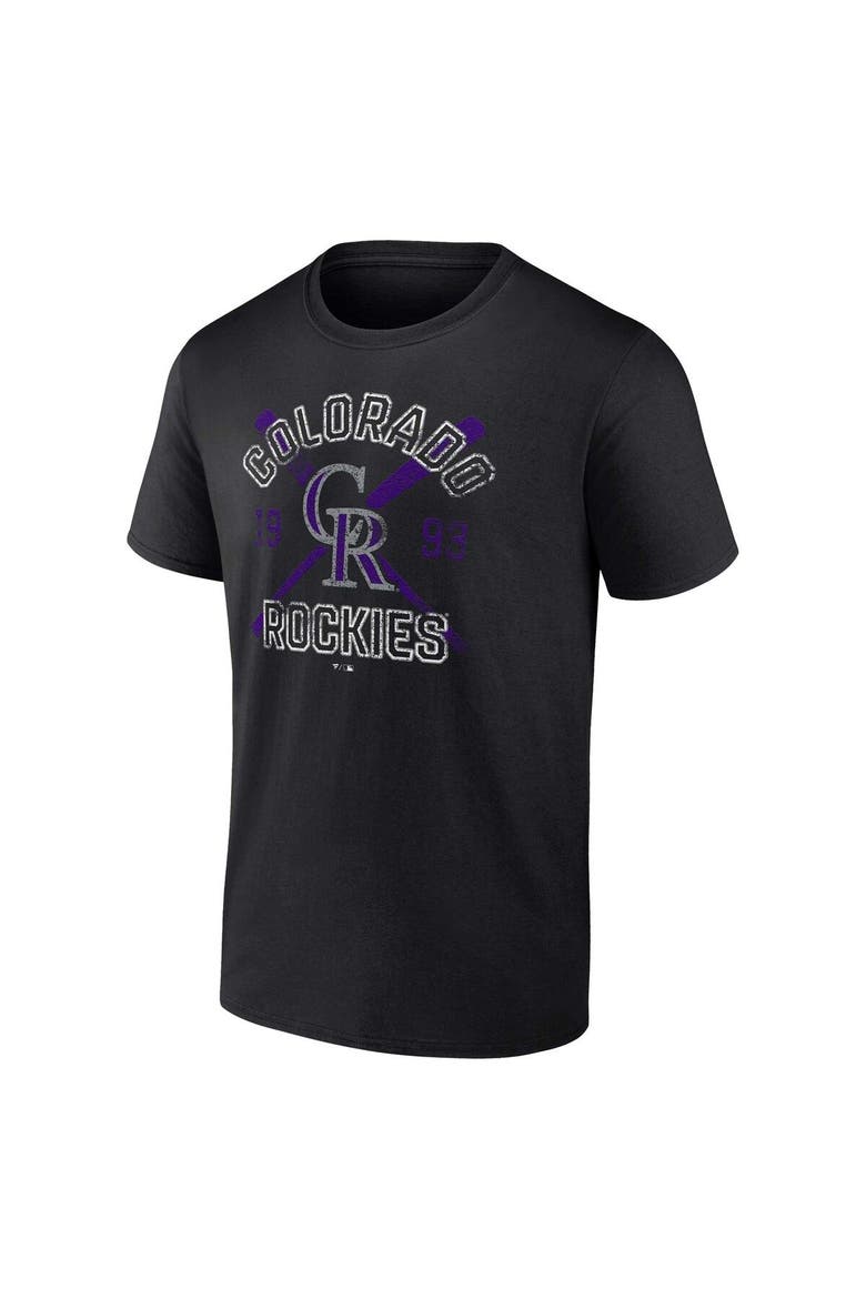 Men's Fanatics Branded Black Colorado Rockies Second Wind T-Shirt, Alternate, color, Black
