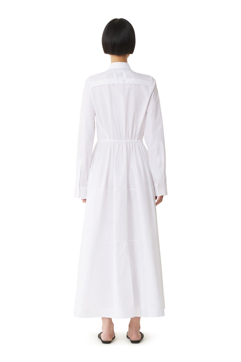 White Cotton Poplin Shirt Dress, Alternate, color, White