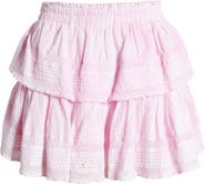 LoveShackFancy Tiered Ruffle Cotton Miniskirt