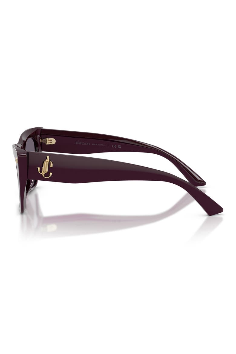 53mm Cat Eye Sunglasses, Alternate, color, PRUNE / VIOLET