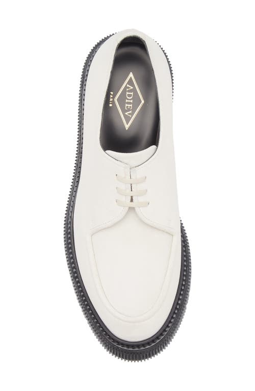 Adieu Apron Toe Derby In Ivory/cream