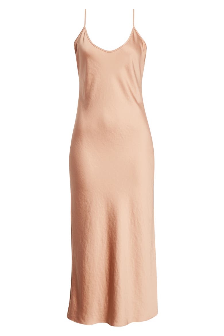 Everyday Bias Cut Satin Slipdress, Alternate, color, BLUSH